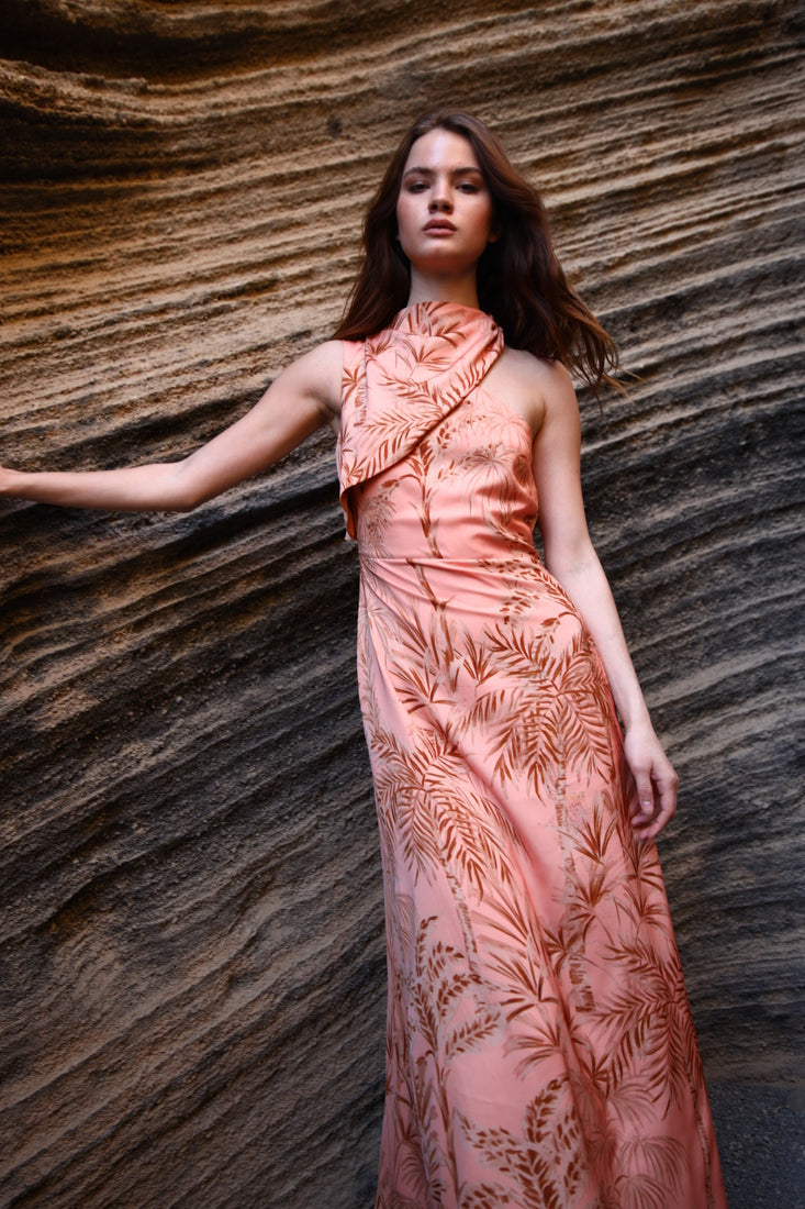 BRAULIA - VESTIDO MIDI CON ESTAMPADO