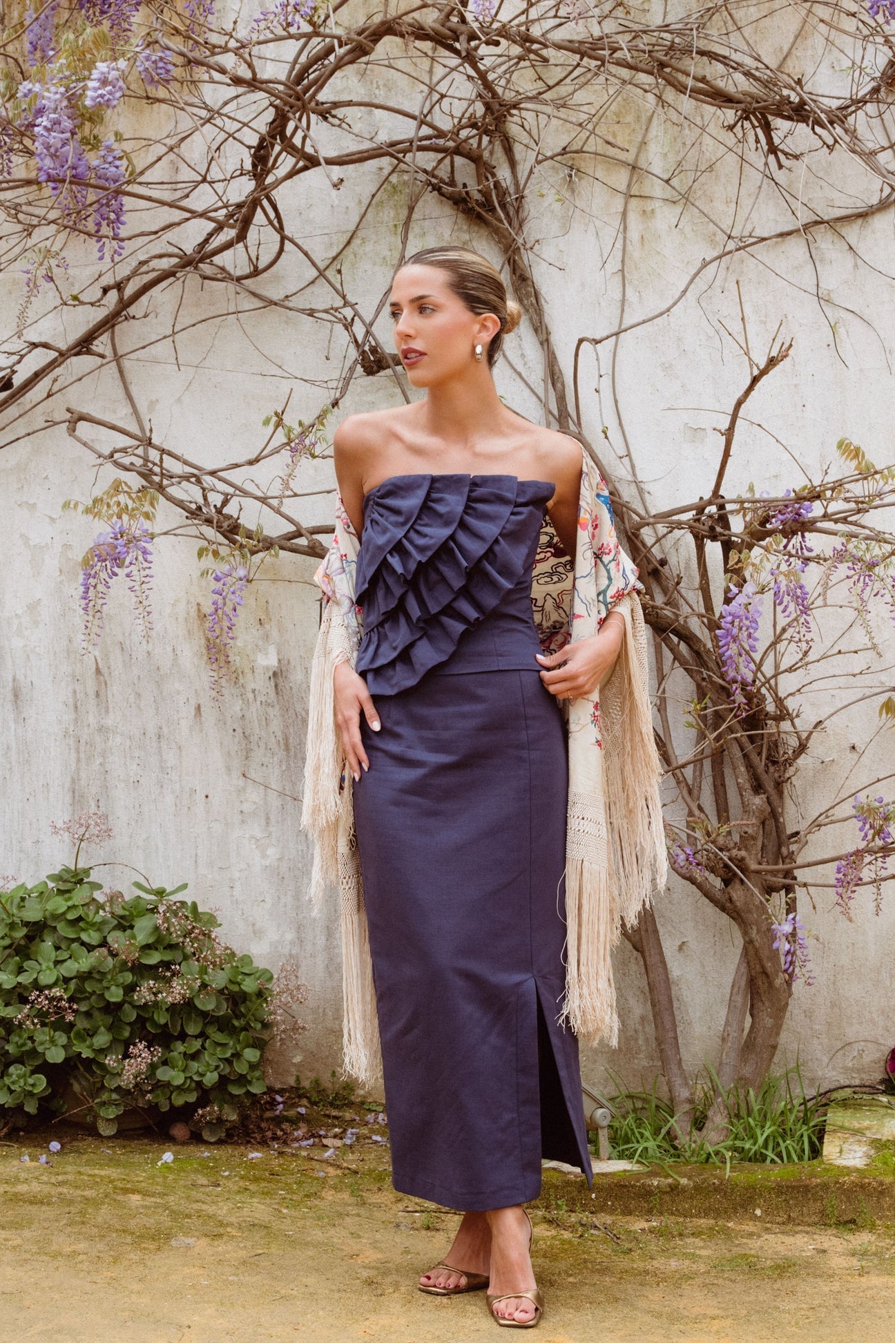 BEATRIZ - CONJUNTO TOP Y FALDA