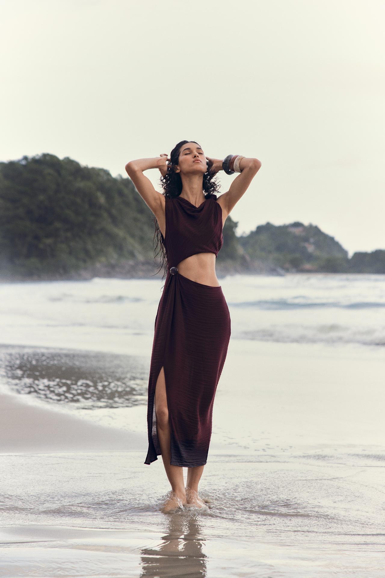 JIMENA - VESTIDO MIDI CON CUELLO REDONDO