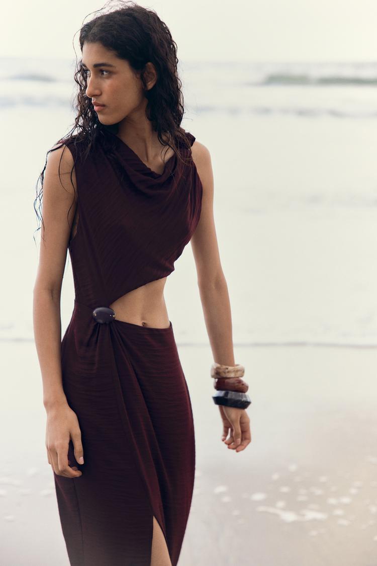 JIMENA - VESTIDO MIDI CON CUELLO REDONDO