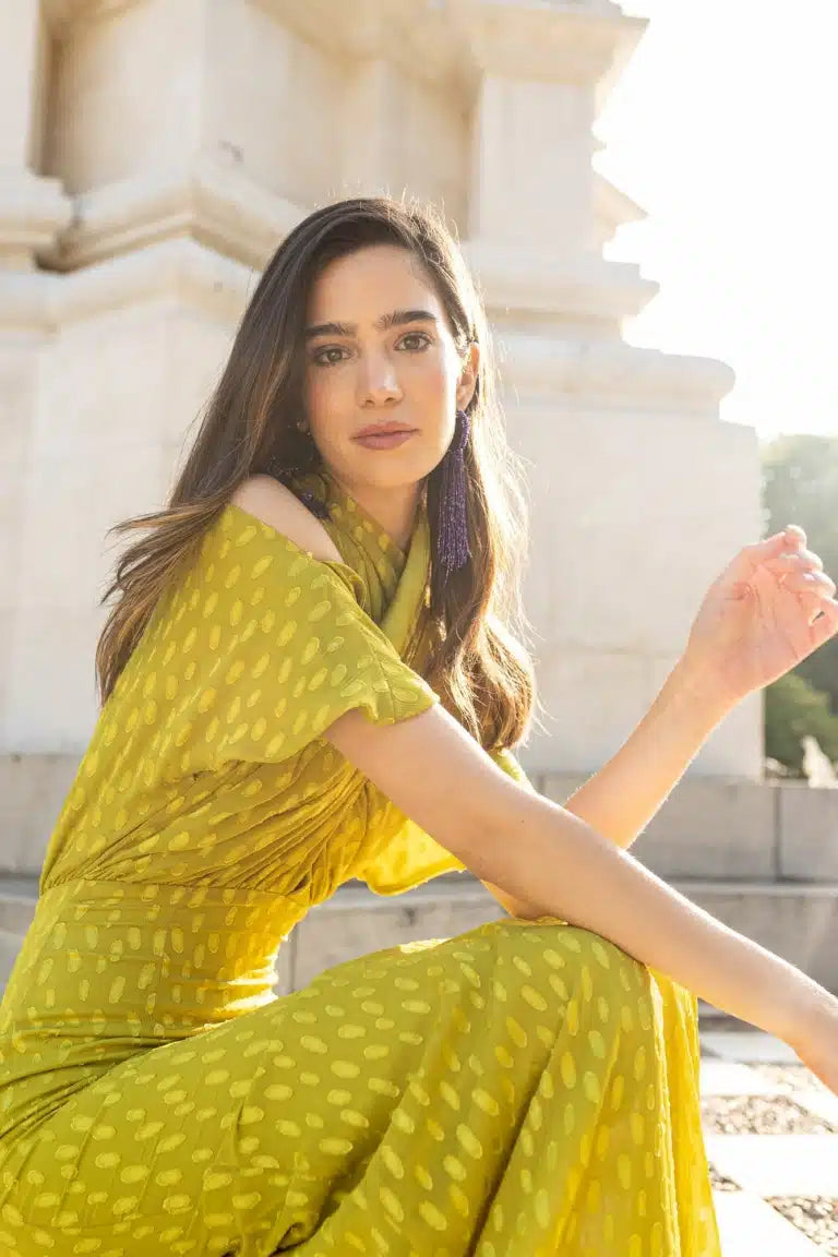MILAGROS - VESTIDO CON ESCOTE CRUZADO