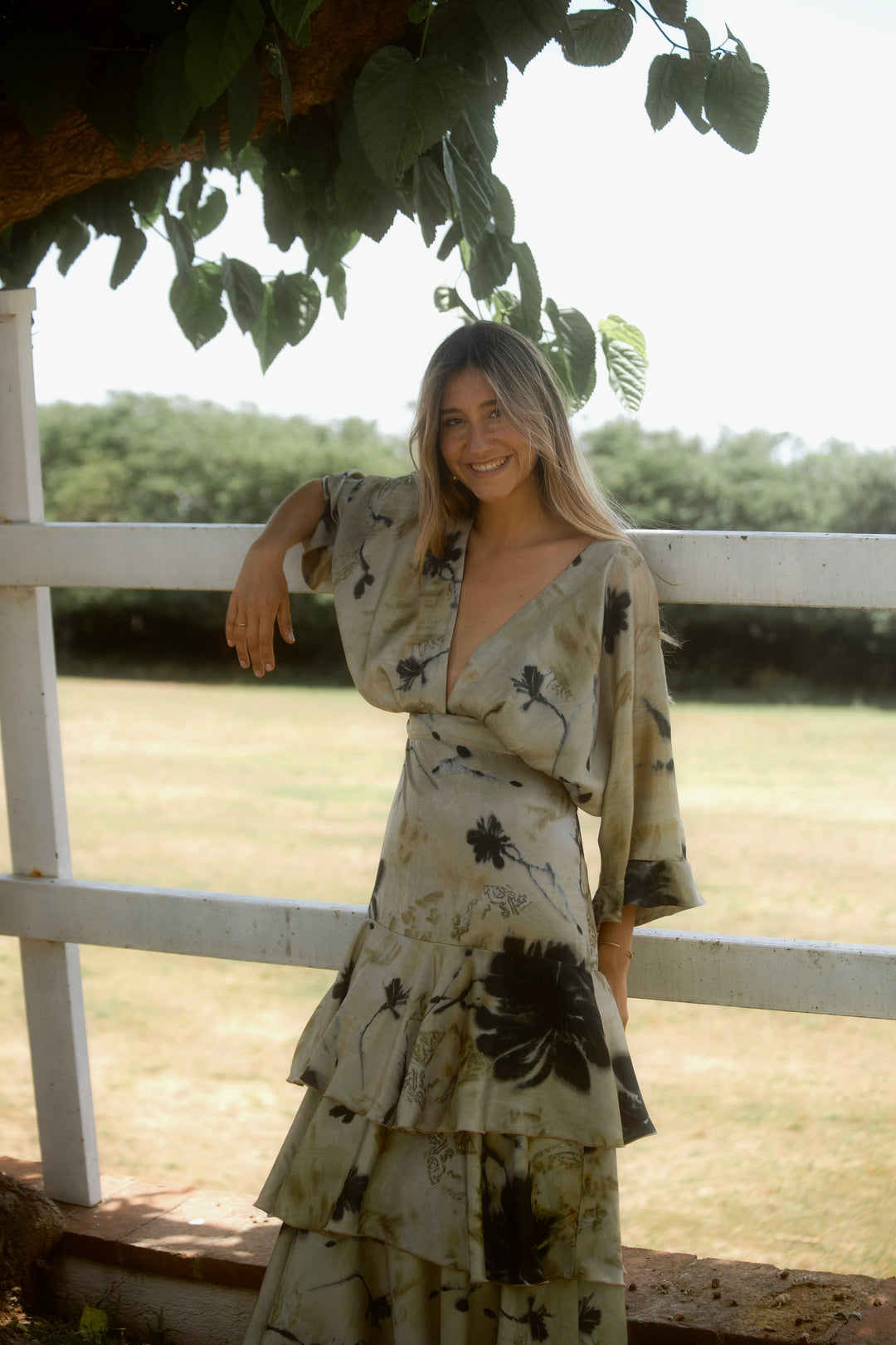ROSARIO - VESTIDO ESTAMPADO CON ESCOTE EN V
