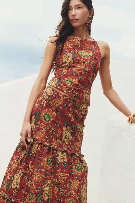 ESTHER - CONJUNTO DE TOP Y FALDA