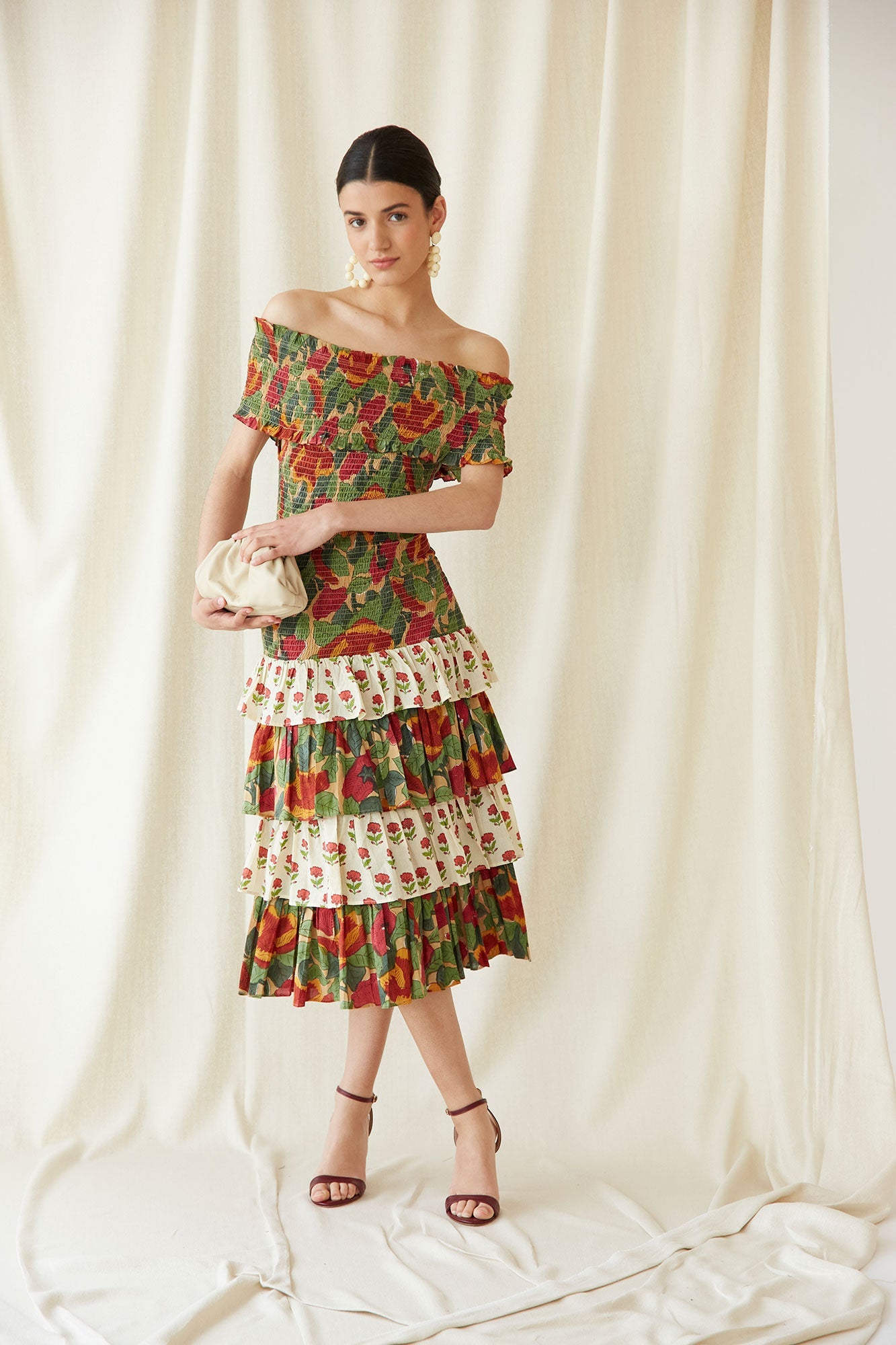 OLGA -  VESTIDO CON ESTAMPADO FLORAL