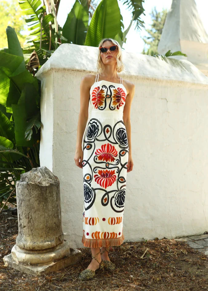 SUSANA - VESTIDO MIDI CON ESTAMPADO