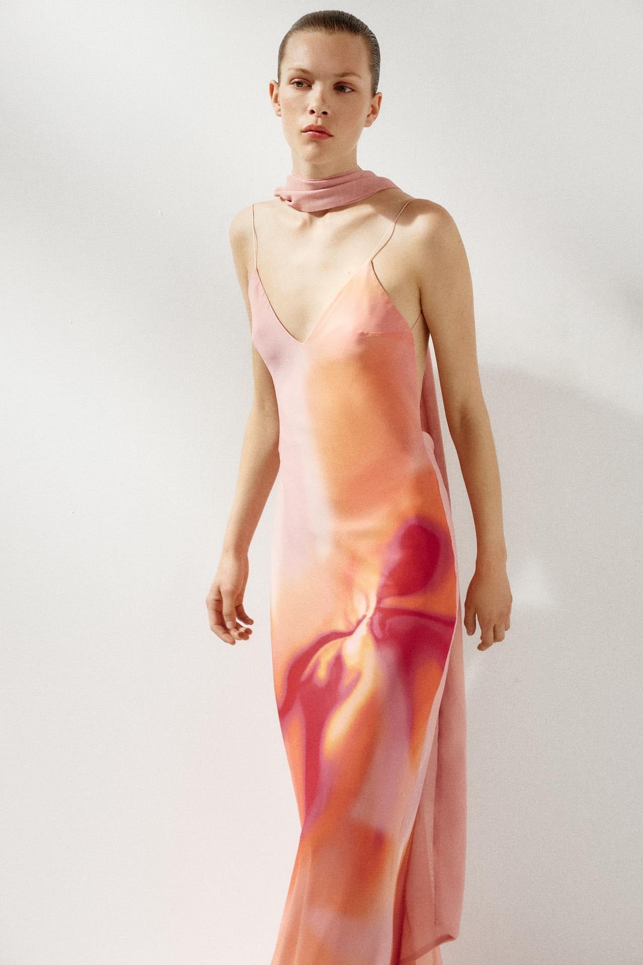 ROSALÍA - VESTIDO LARGO CON FOULARD