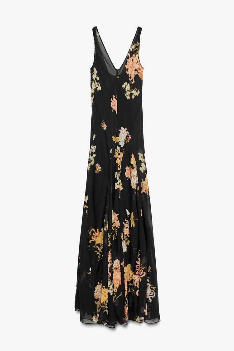 SOLEDAD - VESTIDO MIDI CON ESCOTE PICO