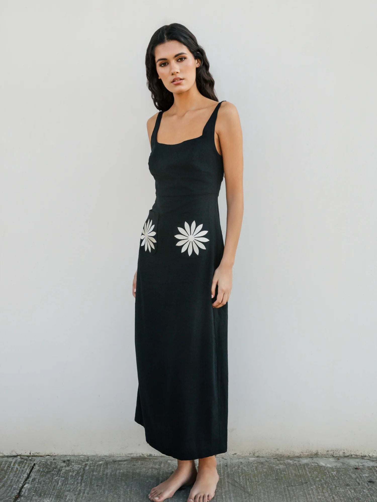 GREGORIA - VESTIDO DE LINO BORDADO