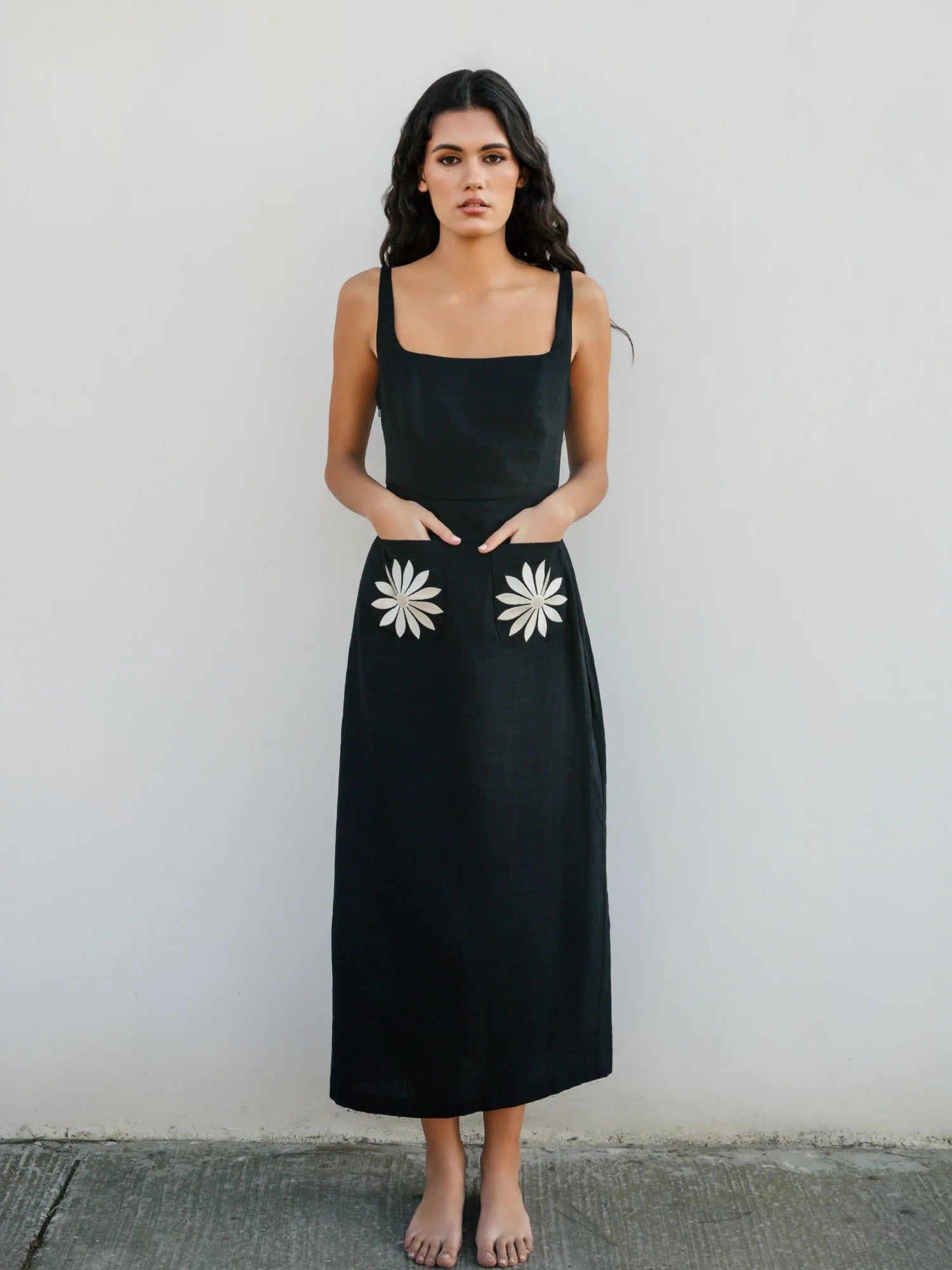 GREGORIA - VESTIDO DE LINO BORDADO