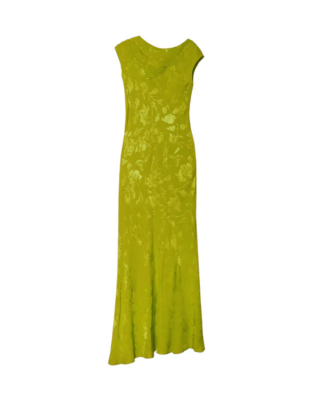 SONIA - VESTIDO LARGO DE JACQUARD SATINADO