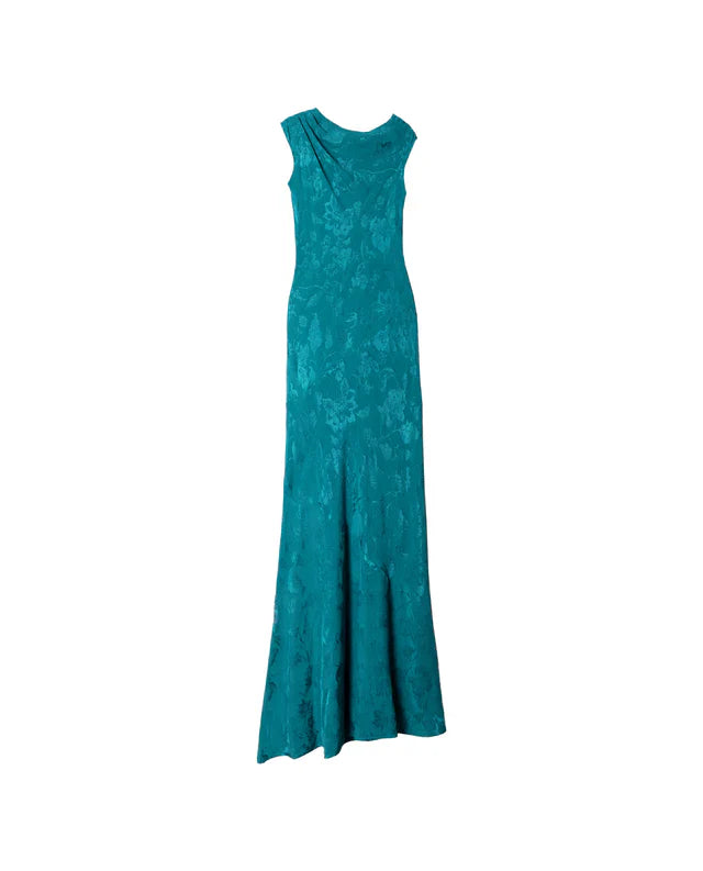 SONIA - VESTIDO LARGO DE JACQUARD SATINADO